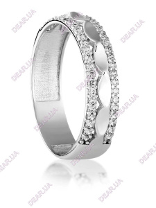 Обручальное женское кольцо дорожка из серебра 925 пробы, артикул 2753.1
