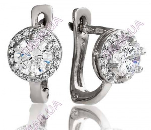 Круглые женские, детские серьги из серебра 925 пробы, артикул 3150.1