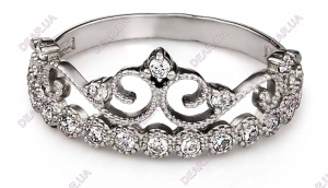 Женское, детское кольцо корона из серебра 925 пробы, артикул 2430.1