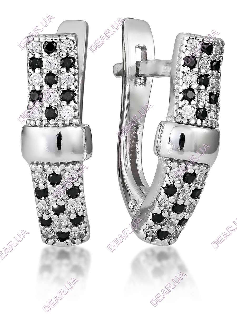 Женские серьги дорожки из серебра 925 пробы, артикул 3339.4