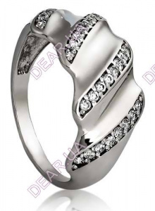 Крупное женское кольцо из серебра 925 пробы, артикул 2084.1