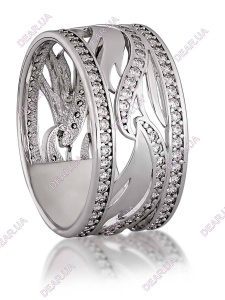 Крупное обручальное женское кольцо из серебра 925 пробы, артикул 2746.1