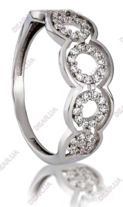 Женское кольцо дорожка из серебра 925 пробы, артикул 2556.1