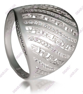 Крупное женское кольцо из серебра 925 пробы, артикул 2629.1