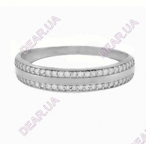 Обручальное женское кольцо дорожка из серебра 925 пробы, артикул 2214.1