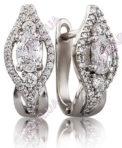 Женские серьги из серебра 925 пробы, артикул 3189.1