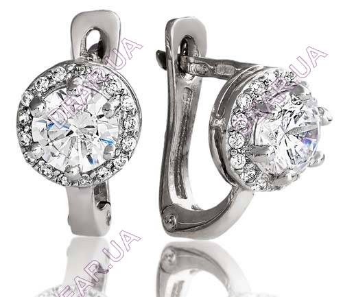 Круглые женские, детские серьги из серебра 925 пробы, артикул 3150.1