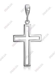 Хрест із срібла 925 проби, артикул 4358