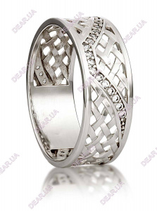 Обручальное женское кольцо из серебра 925 пробы, артикул 2733.1