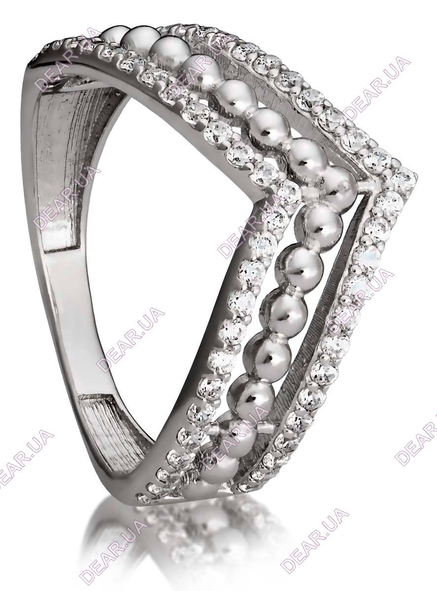 Женское кольцо дорожка из серебра 925 пробы, артикул 2053.1