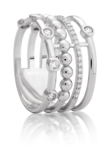 Крупное женское кольцо дорожка из серебра 925 пробы, артикул 2923.1