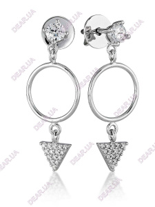 Женские серьги из серебра 925 пробы, артикул 3398.1