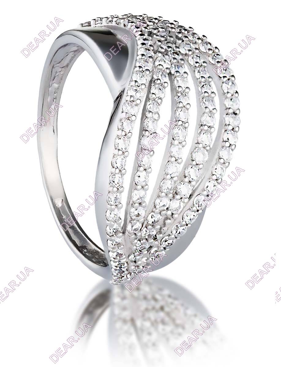 Крупное женское кольцо дорожка из серебра 925 пробы, артикул 2576.1