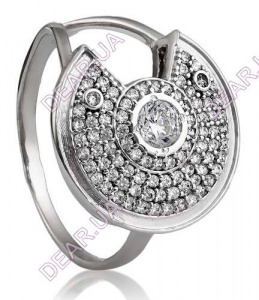 Крупное женское кольцо из серебра 925 пробы, артикул 2455.1