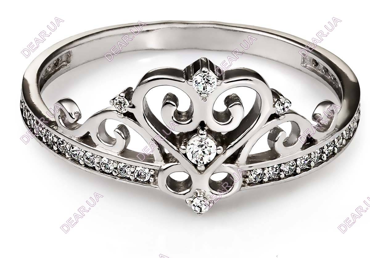 Женское, детское кольцо корона из серебра 925 пробы, артикул 2440.1