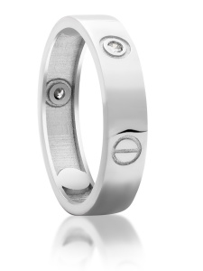 Обручальное женское кольцо из серебра 925 пробы, артикул 2962.1