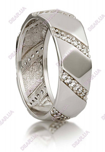 Обручальное женское кольцо из серебра 925 пробы, артикул 2742.1