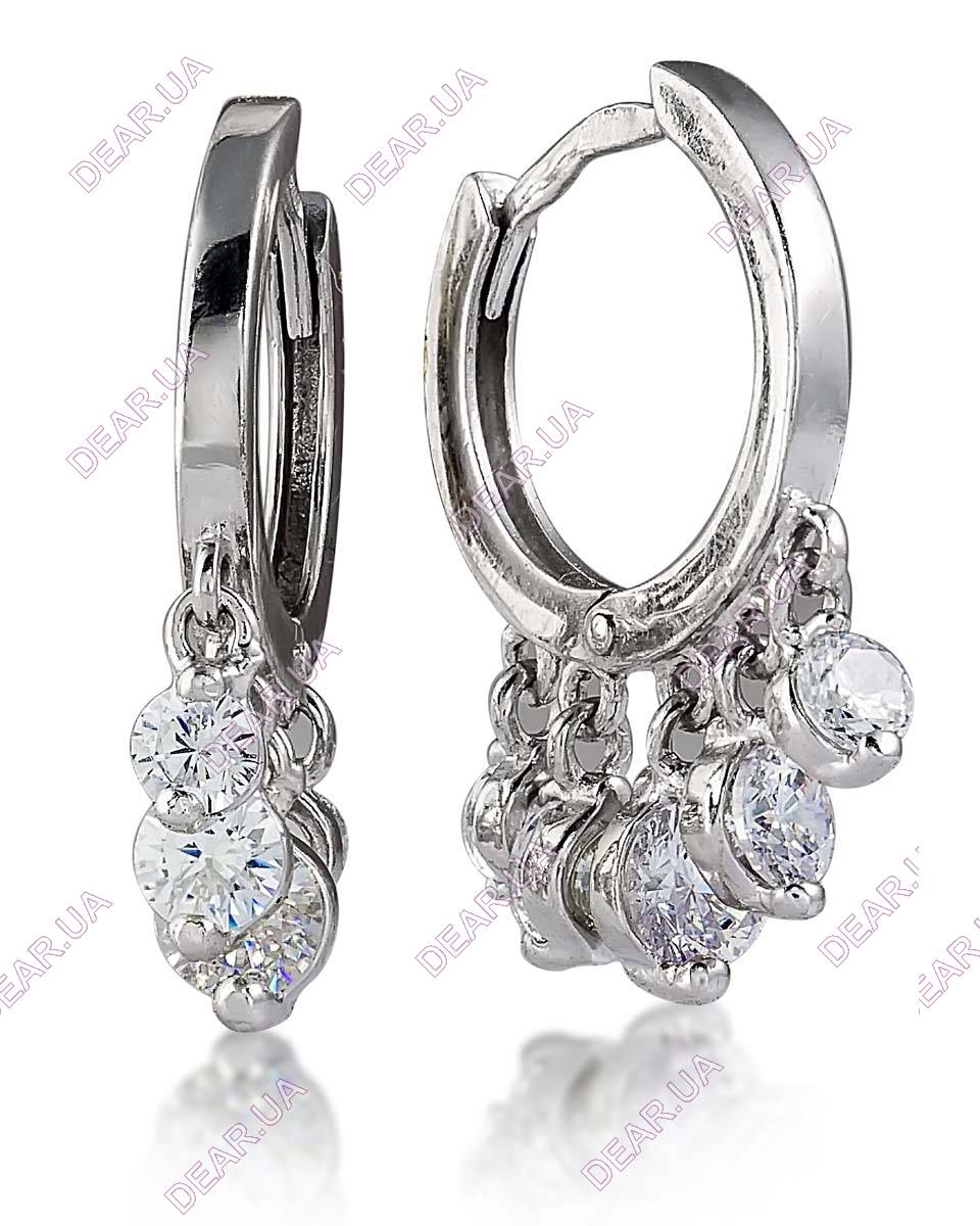 Женские серьги из серебра 925 пробы, артикул 3187.1
