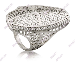 Крупное женское кольцо из серебра 925 пробы, артикул 2708.1