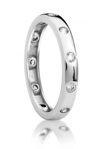Обручальное женское кольцо дорожка из серебра 925 пробы, артикул 2829.1
