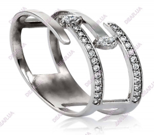 Крупное женское кольцо из серебра 925 пробы, артикул 2480.1