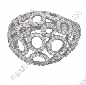 Крупное женское кольцо из серебра 925 пробы, артикул 2210.1