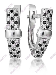 Женские серьги дорожки из серебра 925 пробы, артикул 3339.4