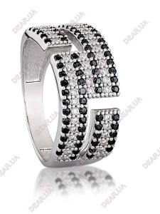 Крупное женское кольцо дорожка из серебра 925 пробы, артикул 2782.5