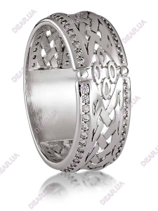 Крупное обручальное женское кольцо из серебра 925 пробы, артикул 2775.1