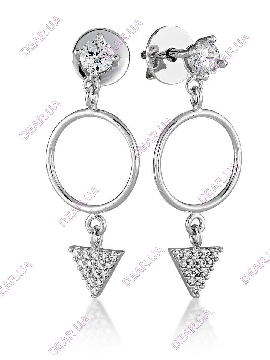 Женские серьги из серебра 925 пробы, артикул 3398.1