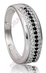 Женское кольцо дорожка из серебра 925 пробы, артикул 2026.2