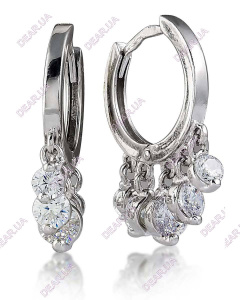 Женские серьги из серебра 925 пробы, артикул 3187.1