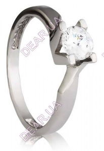 Помолвочное женское кольцо из серебра 925 пробы, артикул 2428.1