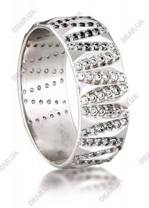 Крупное обручальное женское кольцо дорожка из серебра 925 пробы, артикул 2715.1
