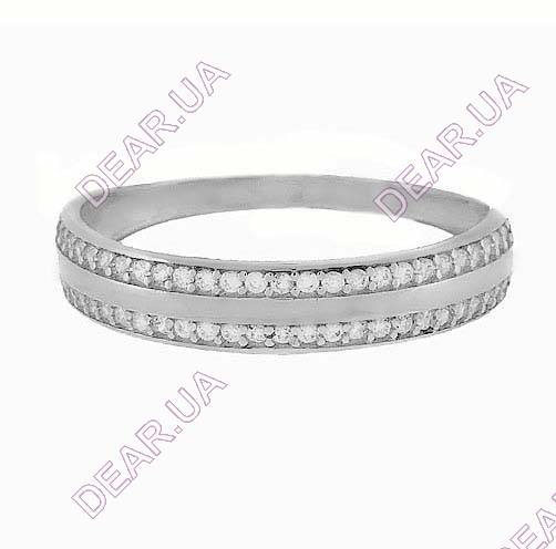 Обручальное женское кольцо дорожка из серебра 925 пробы, артикул 2214.1