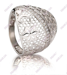 Крупное женское кольцо из серебра 925 пробы, артикул 2542.1