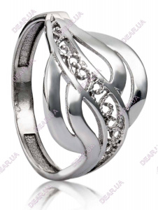 Крупное женское кольцо из серебра 925 пробы, артикул 2330