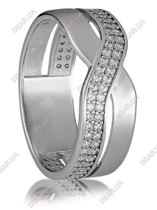 Крупное женское кольцо дорожка из серебра 925 пробы, артикул 2769.1