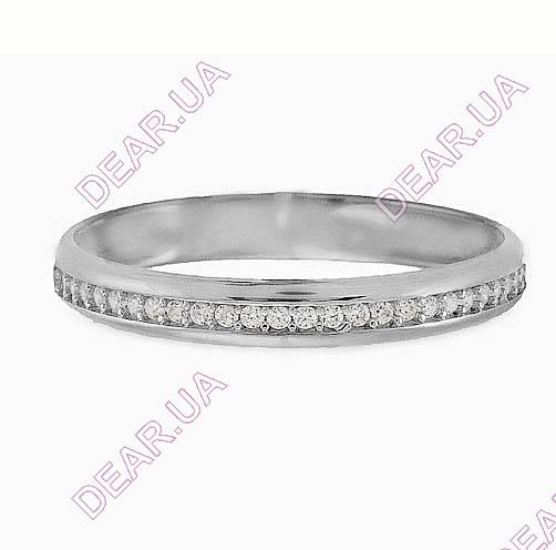 Обручальное женское кольцо дорожка из серебра 925 пробы, артикул 2213.1