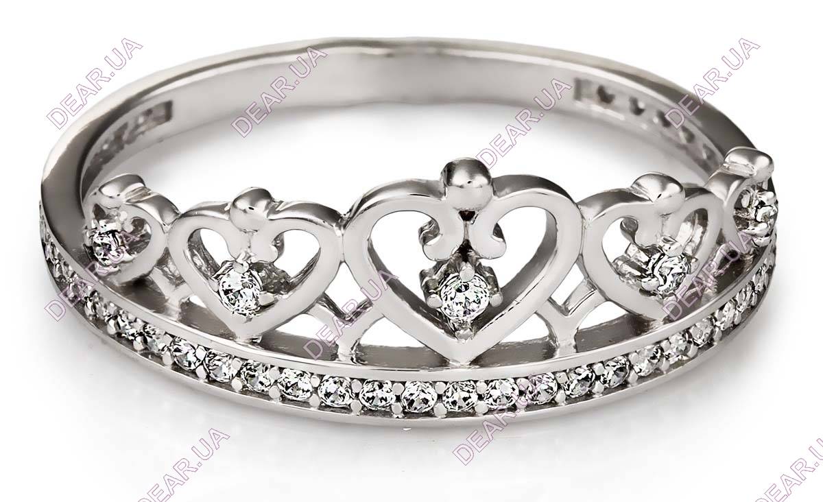 Женское, детское кольцо корона из серебра 925 пробы, артикул 2387.1