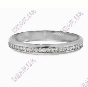 Обручальное женское кольцо дорожка из серебра 925 пробы, артикул 2213.1