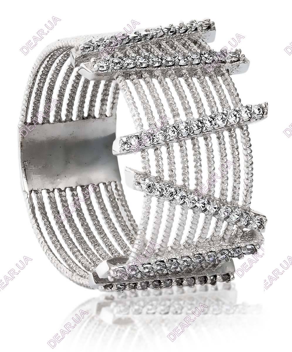 Крупное женское кольцо дорожка из серебра 925 пробы, артикул 2484.1